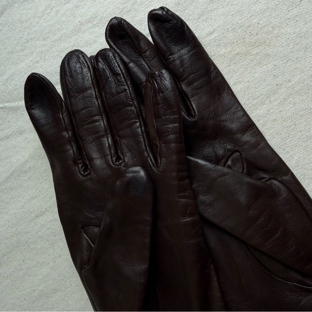 PORTOLANO OPERA LENGTH LEATHER GLOVES 100% Leather and silk lining NEW - Picture 3 of 5